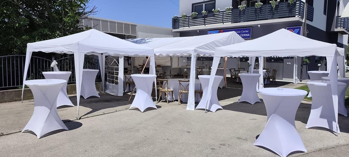 Pop-up šatori i visoki stolovi
